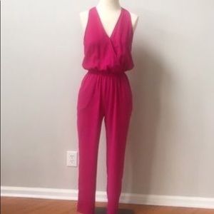 Magenta Pink jumpsuit w/ a T back Forever 21